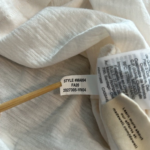 Madewell Whisper Cotton Rib-Crewneck Top - Size XXS - Picture 8 of 8